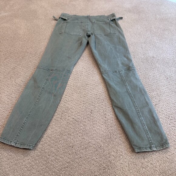 Anthropologie Pants Cargo Utility Olive Green Khaki Stretch Slim Sz 29 #OB709143 - Picture 12 of 14